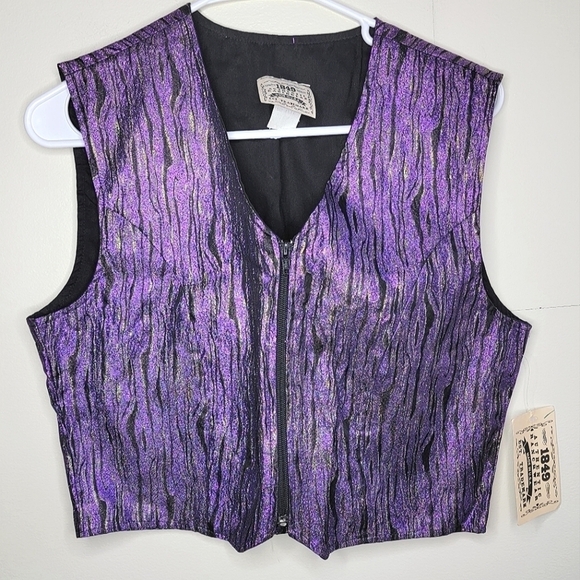 Vintage Dead Stock 1849 Ranchwear Vest, Metallic Purple, size Medium. - Picture 1 of 6